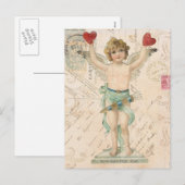 cherub Valentijn briefkaart (Voorkant / Achterkant)