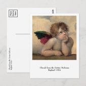 Cherub van Sistine Madonna door Raphael Briefkaart (Voorkant / Achterkant)
