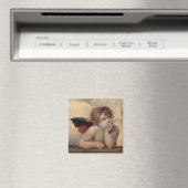 Cherub van Sistine Madonna door Raphael Magneet (Insitu (Vaatwasser))
