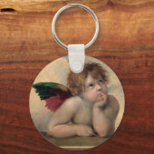 Cherub van Sistine Madonna door Raphael Sleutelhanger (Voorkant)