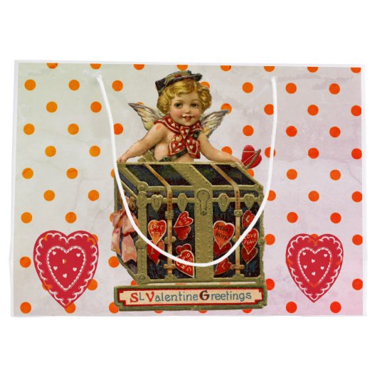 Cherubs en HART Gift Bag Groot Cadeauzakje (Achterkant)