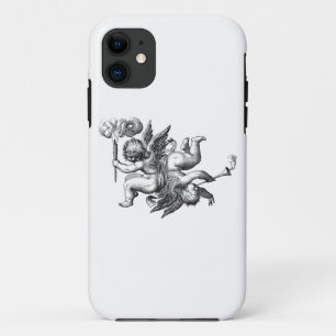 Cherubs engelen lijnkunst iPhone 11 hoesje