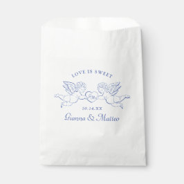 Cherubs Holding Heart Couple Cupids Initials Bedankzakje