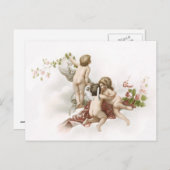Cherubs in de ruimte briefkaart (Voorkant / Achterkant)