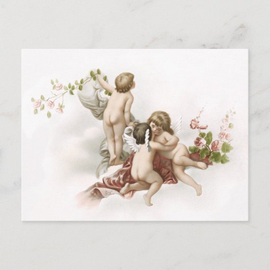 Cherubs in de ruimte briefkaart (Voorkant)