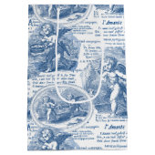 Cherubs in Liefde Blauw Frans Toile Medium Cadeauzakje (Achterkant)