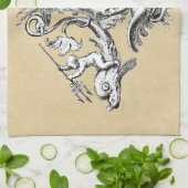 Cherubs met stammen op dolfijnen theedoek (Gevouwen)