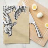 Cherubs met stammen op dolfijnen theedoek (Quarter Fold)