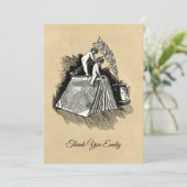 Cherubs op Boeken Hartelijk dank Bedankkaart (Staand voorkant)