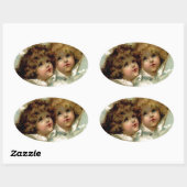  Cherubs Ovale Sticker (Vel)