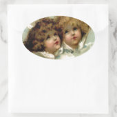  Cherubs Ovale Sticker (Tas)