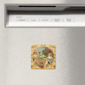 Cherubs Sportifs Design Vintage Magnet personnalis (In Situ (Lave-vaisselle))