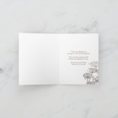 Chervil brun mariage fille carte de remerciements (Intérieur)