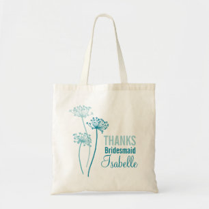 Chervil moderne fleur graphique turquoise sac femm