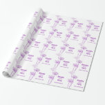 Chervil violet moderne noms mariages papier cadeau<br><div class="desc">Joli papier cadeau mariage enveloppé idéal pour envelopper vos cadeaux de mariage spéciaux au couple heureux à un mariage. Personnalisez avec votre choix de nom de mariée et de mariée et de date de mariage. Parfait pour les mariages de jardin ou les amateurs de fleurs sauvages. Dessin de fleurs moderne...</div>