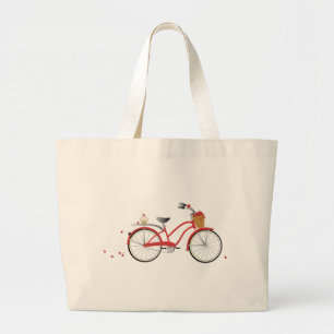Chery Cherry Bicycle Grote Tote Bag