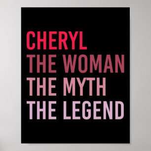 Cheryl de vrouw mythe legende gepersonaliseerde na poster