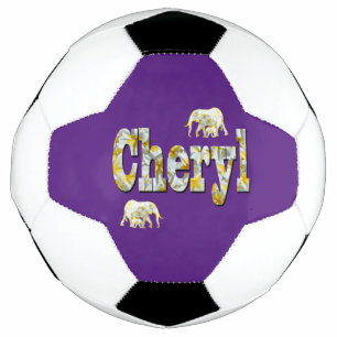 Cheryl naam met olifanten, voetbal