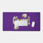 Cheryl Nom Avec Eléphants, Mat De Bureau (Clavier et souris)