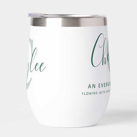 Cherylee name meaning and monogram green text (Droite)