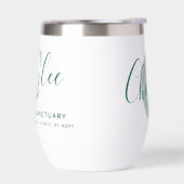 Cherylee name meaning and monogram green text (Gauche)