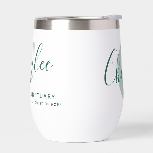 Cherylee name meaning and monogram green text (Gauche)