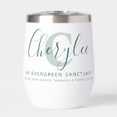 Cherylee name meaning and monogram green text (Avant)