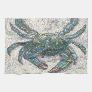 Chesapeake Bay Blue Crab Kitchen Towel Theedoek