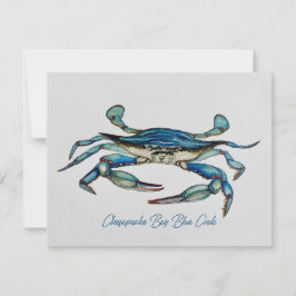 Chesapeake Bay Blue Crab Notecard Notitiekaartje