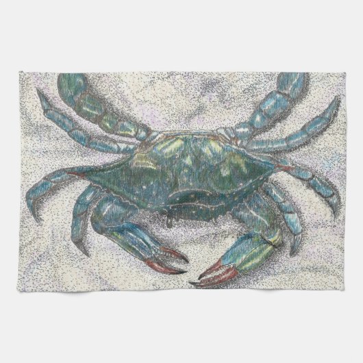 Chesapeake Bay Blue Crab Serviette de cuisine (Horizontal)