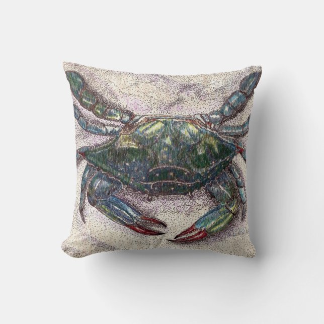 Chesapeake Bay Blue Crab Sierkussen (Voorkant)