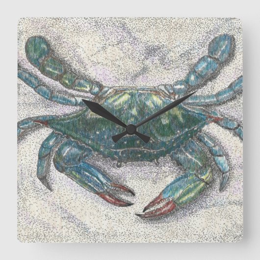 Chesapeake Bay Blue Crab Wall klok (Voorkant)