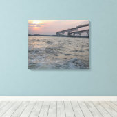 Chesapeake Bay Bridge foto Canvas Afdruk (Insitu (Houten vloer))