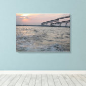 Chesapeake Bay Bridge foto Canvas Afdruk (Insitu (Houten vloer))