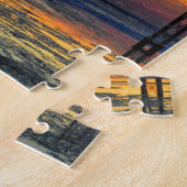 Chesapeake Bay Bridge Icy Sunset Silhouette Legpuzzel (Zijkant)