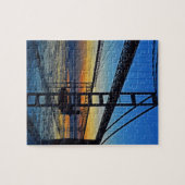 Chesapeake Bay Bridge Sunset Over Icy Waters Legpuzzel (Horizontaal)