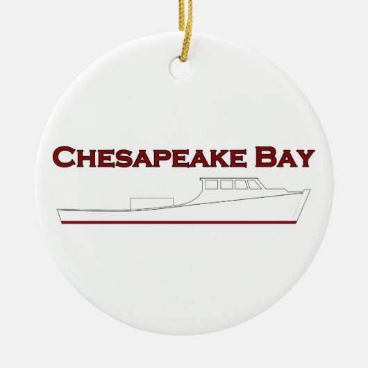 Chesapeake Bay Deadrise-werkboot Keramisch Ornament (Voorkant)
