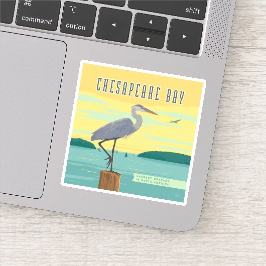 Chesapeake Bay grootste estuarium in Noord-Amerika Sticker (Detail)