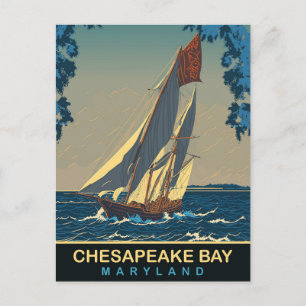 Chesapeake Bay, Maryland, Reizen Briefkaart