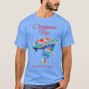 Chesapeake Bay Maryland Waterverf Zee Schildpad1 T-shirt