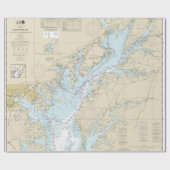 Chesapeake Bay  Nautische Kaart Cadeaupapier (Vlak)