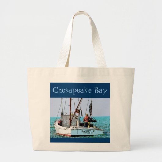 Chesapeake Bay (Oyster) Bag Grote Tote Bag (Voorkant)
