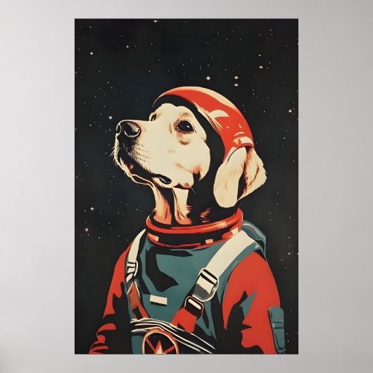Chesapeake Bay Retriever Astronaut Poster (Devant)
