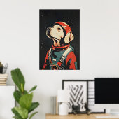 Chesapeake Bay Retriever Astronaut Poster (Bureau à domicile)