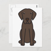 Chesapeake Bay Retriever Dog Cartoon Briefkaart (Voorkant / Achterkant)