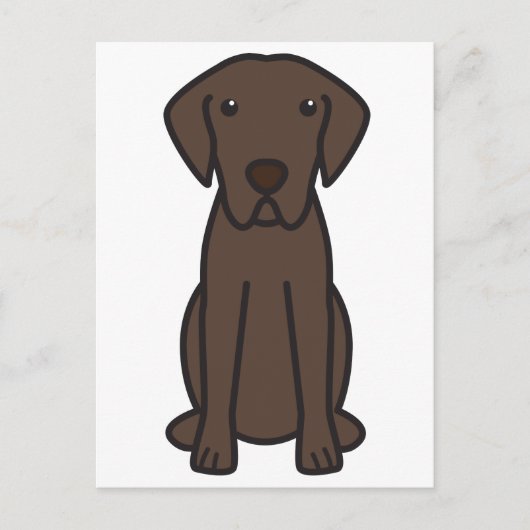 Chesapeake Bay Retriever Dog Cartoon Briefkaart (Voorkant)