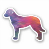 Chesapeake Bay Retriever Geometric Silhouette Purp Sticker (Voorkant)