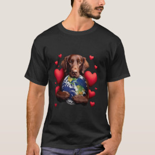 Chesapeake Bay Retriever Hond Aardedag Knuffel Lie T-shirt