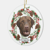 Chesapeake Bay Retriever hond Keramisch Ornament (Links)