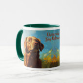 Chesapeake Bay Retriever Hond Portret Mok (Voorkant links)